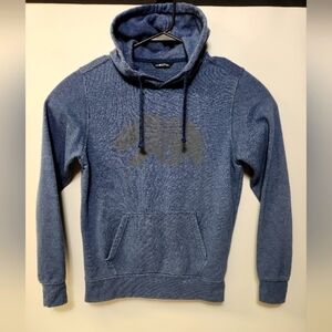 The North Face hoodie mens size small blue excellent condition bear  logo